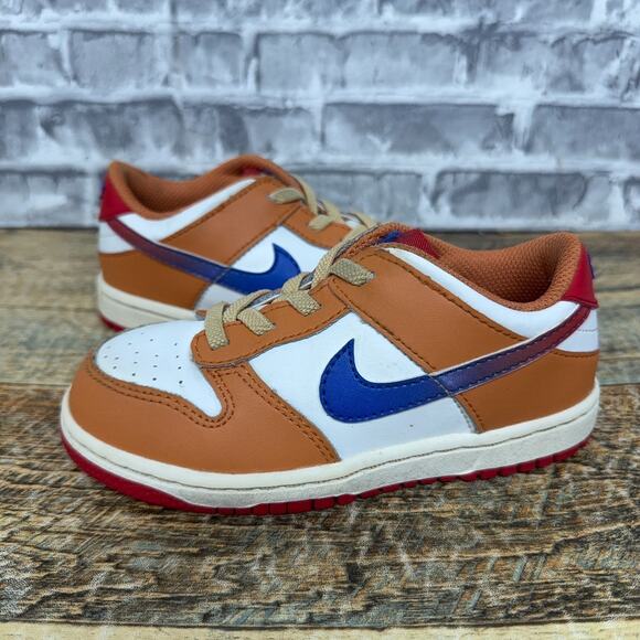 Nike Dunk Low Retro Hot Curry Game Royal DH9761-101 TD Toddler Size 10C - Picture 1 of 10